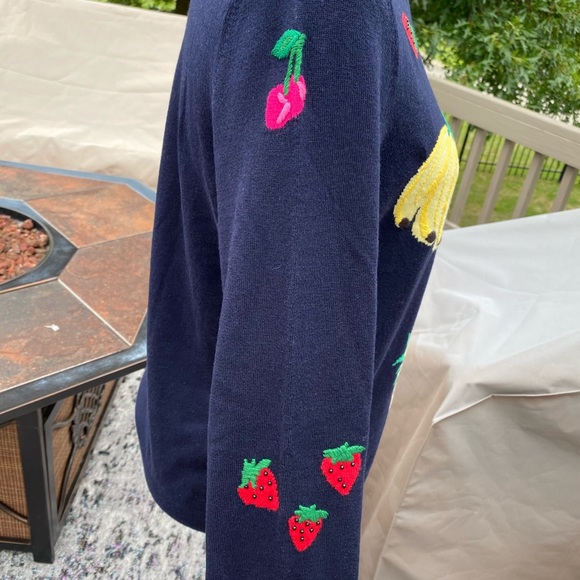 Talbots Petite Sweater with Fruit Motif - Picture 2 of 10